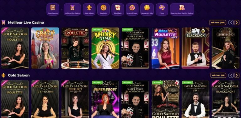 Royal Game Casino jeux live